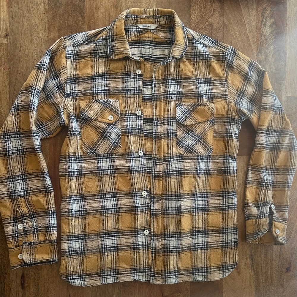 3sixteen Crosscut Flannel Shirt Men's - Mustard and Black